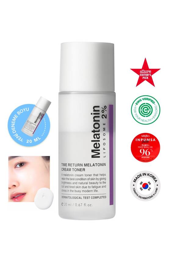 %2 Melatonin Içeren Çift Fazlı Yorgunluk Karşıtı Krem Tonik Melatonin Cream Toner 20 ml - 2