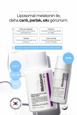 %2 Melatonin Içeren Çift Fazlı Yorgunluk Karşıtı Krem Tonik Melatonin Cream Toner 20 ml - 3