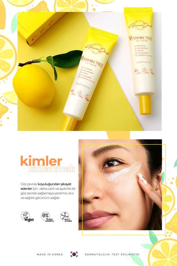 Aydınlatıcı Niacinamide Ve Vitamin Kompleksi Içeren Vegan Göz Kremi Vitamin Tree Eye Cream - 5