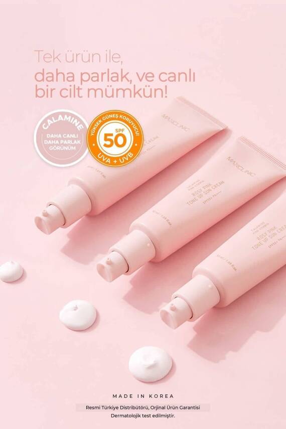 Aydınlatıcı,renk Eşitleyici Spf 50+pa++++ Pembe Güneş Kremi Pink Calamine Toneup Sun Cream - 5