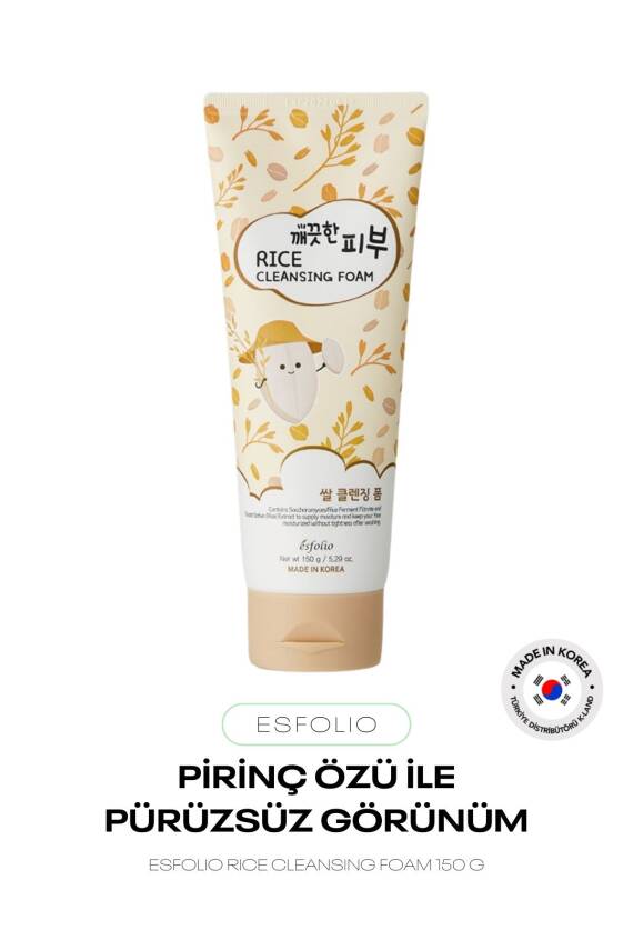 Aydınlık Görünüm Pirinç İçeren Kore Temizleme Köpüğü Esfolio Korean Rice Cleansing Foam - 1