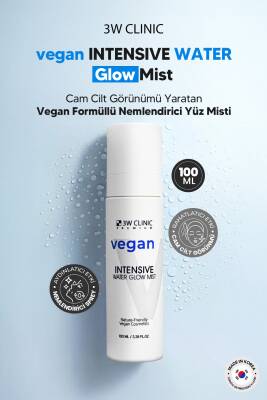 Cam Cilt Görünümü Yaratan Vegan Nemlendirici Yüz Misti 3W CLINIC Vegan Water Glow Mist 100ml - 3