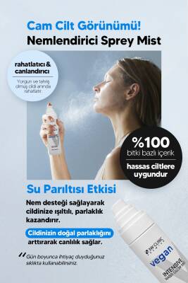 Cam Cilt Görünümü Yaratan Vegan Nemlendirici Yüz Misti 3W CLINIC Vegan Water Glow Mist 100ml - 5