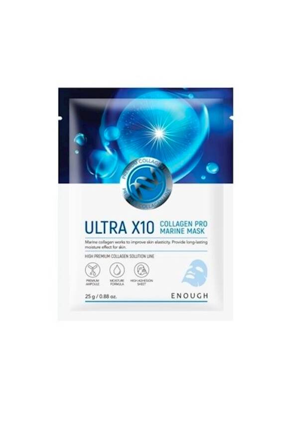 Deniz Kolajeni İçeren Nemlendirici Kırışıklık Karşıtı Kağıt Maske Enough Collagen Pro Marine Mask - 1