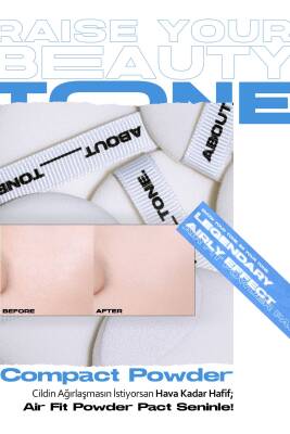 Ekstra İnce Dokuda Topaklanmayan Sabitleme Pudrası ABOUT TONE Air Fit Powder Pack - 5