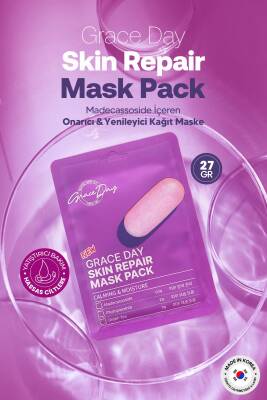 Hassas Ciltler İçin Bariyer Onarıcı Kağıt Maske Grace Day Skin Repair Mask Pack - 3