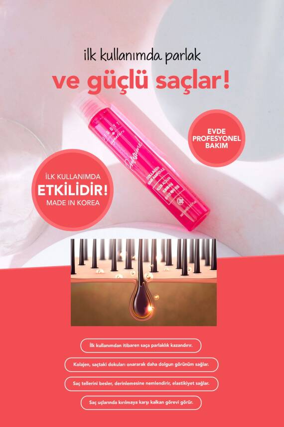 Kolajen İçeren Konsantre Saç Bakım Serumu Jigott Professional Collagen Hair Ampoule 13 ml - 2