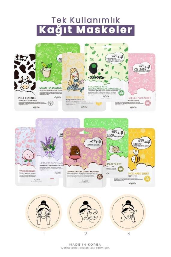 Kolajen Içeren Yaşlanma Karşıtı Kağıt Maske Collagen Essence Mask Sheet - 1