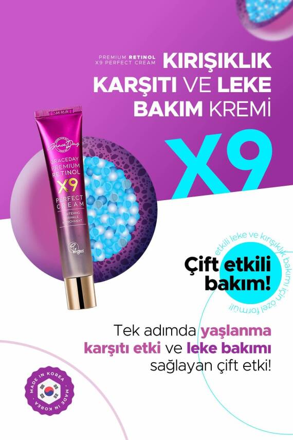 Leke Ve Kırışıklık Karşıtı; Aydınlatıcı Ve Nemlendirici Premium Retinol X9 Perfect Cream - 4