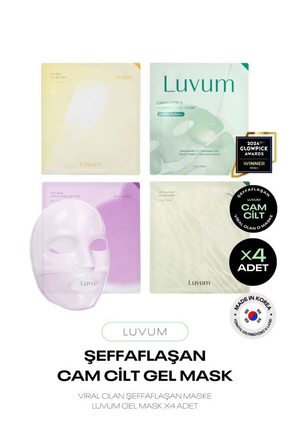 Şeffaflaşan Kore Maske Seti Luvum Gel Mask - 1