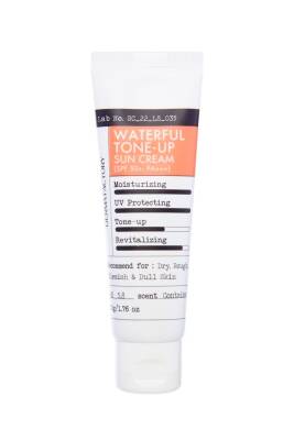 Şeftali Tonlu, Ton Eşitleyici Suya Dayanıklı Vegan Güneş Kremi Derma Factory Waterful Sun Cream 50GR - 1