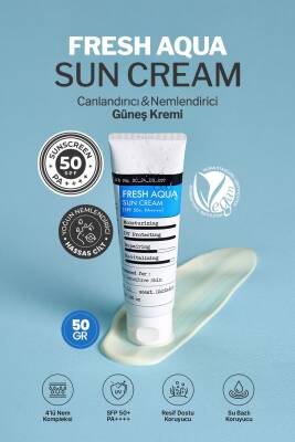 Su Bazlı Nemlendirici Güneş Kremi Derma Factory Fresh Aqua Sun Cream SPF 50+ PA++++ - 3
